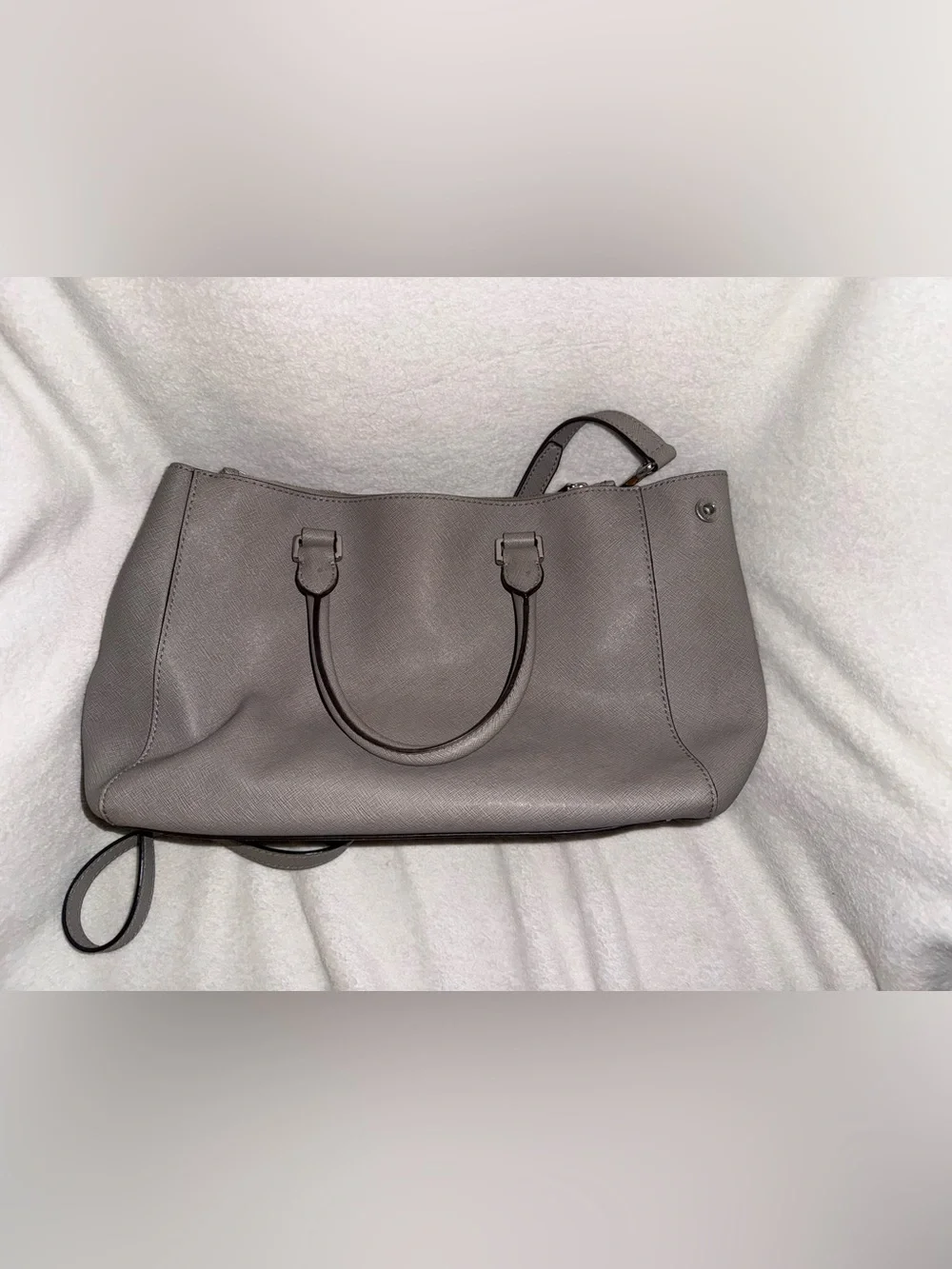 Michael Kors Saffiano leather top-zip satchel